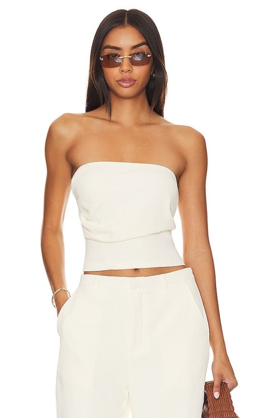 NWT Revolve SNDYS Roma Strapless Top Ivory Revolve Cream Bandeau SZ XS